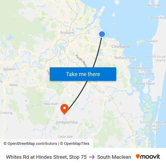 Whites Rd at Hindes Street, Stop 75 to South Maclean map