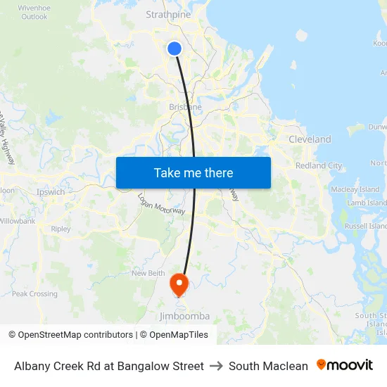 Albany Creek Rd at Bangalow Street to South Maclean map