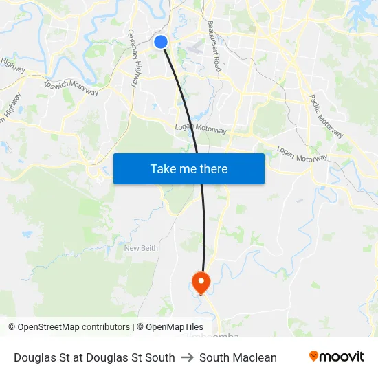 Douglas St at Douglas St South to South Maclean map