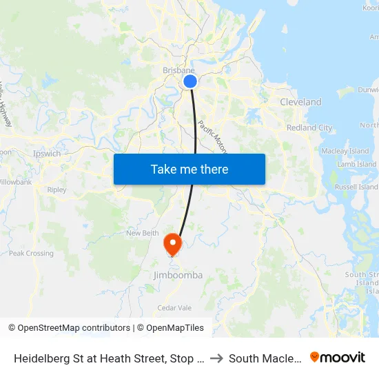 Heidelberg St at Heath Street, Stop 15 to South Maclean map