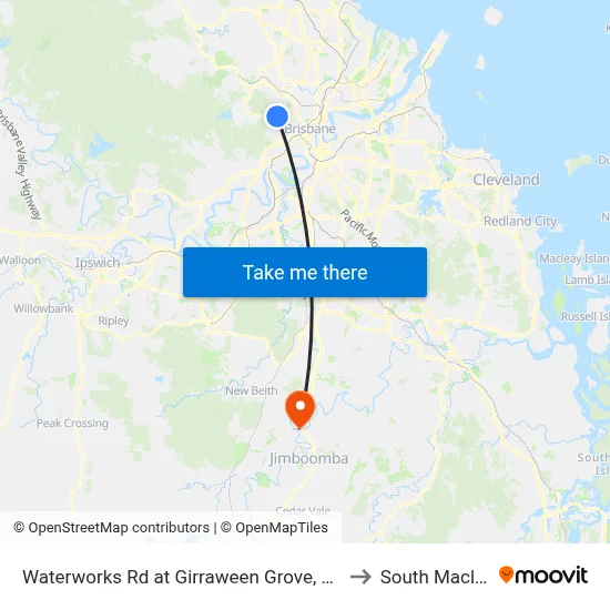 Waterworks Rd at Girraween Grove, Stop 21 to South Maclean map