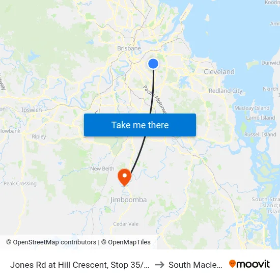 Jones Rd at Hill Crescent, Stop 35/36 to South Maclean map