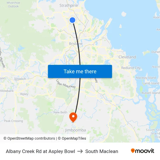 Albany Creek Rd at Aspley Bowl to South Maclean map