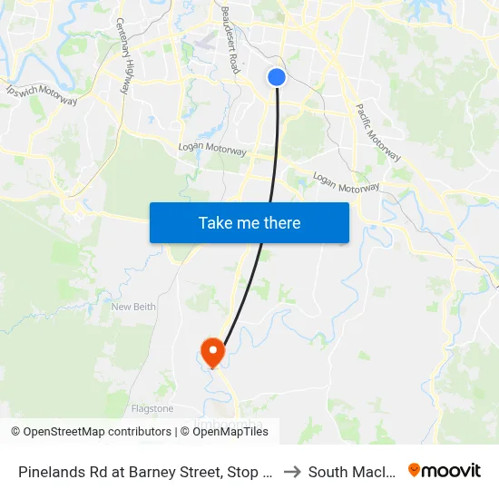 Pinelands Rd at Barney Street, Stop 70/71 to South Maclean map