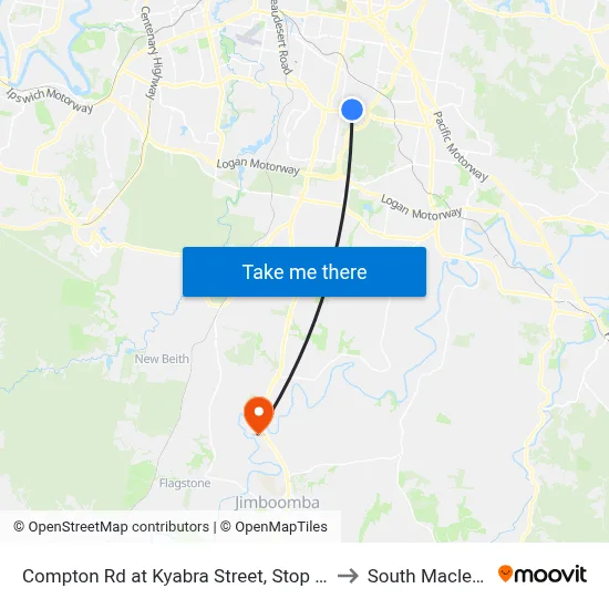 Compton Rd at Kyabra Street, Stop 86 to South Maclean map