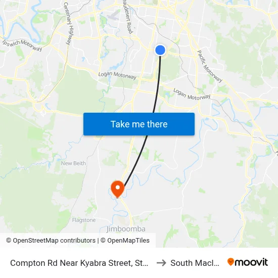 Compton Rd Near Kyabra Street, Stop 86 to South Maclean map