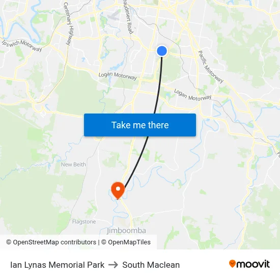Ian Lynas Memorial Park to South Maclean map