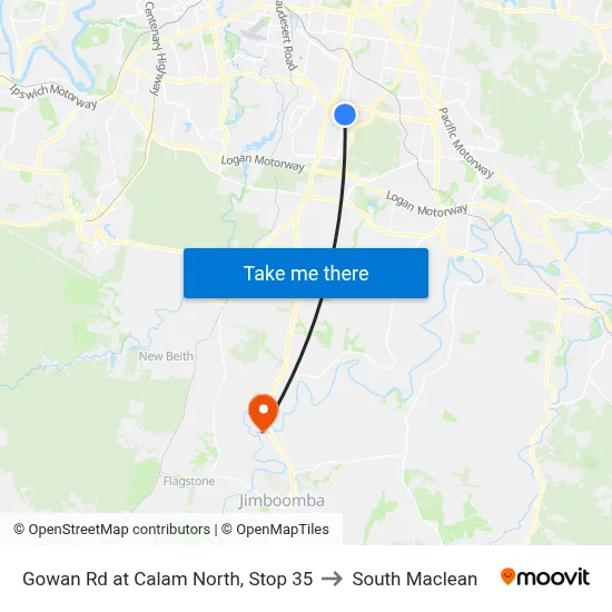 Gowan Rd at Calam North, Stop 35 to South Maclean map