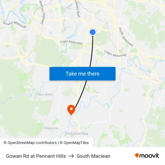 Gowan Rd at Pennant Hills to South Maclean map