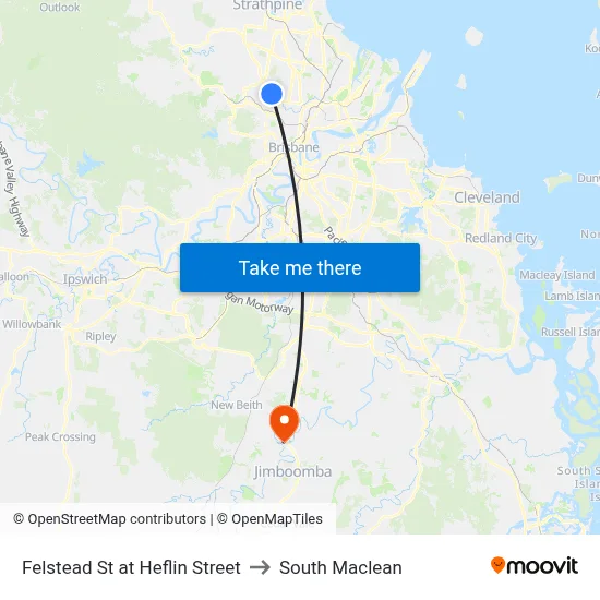 Felstead St at Heflin Street to South Maclean map