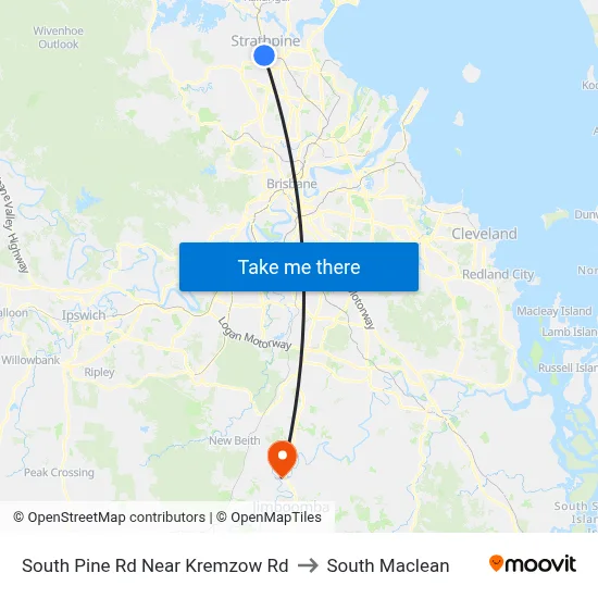 South Pine Rd Near Kremzow Rd to South Maclean map