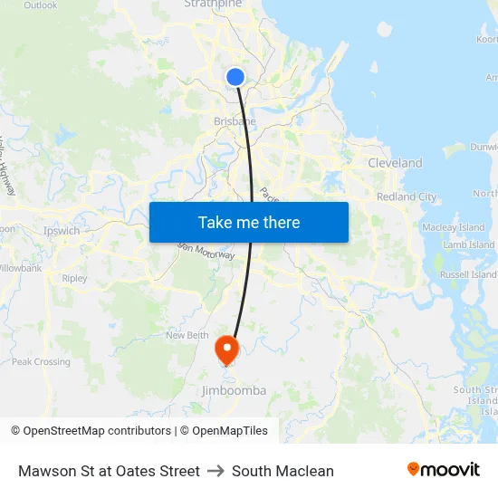 Mawson St at Oates Street to South Maclean map