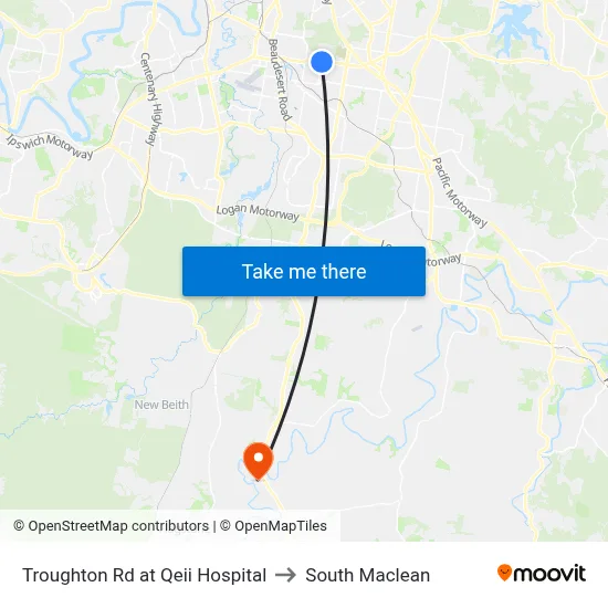 Troughton Rd at Qeii Hospital to South Maclean map
