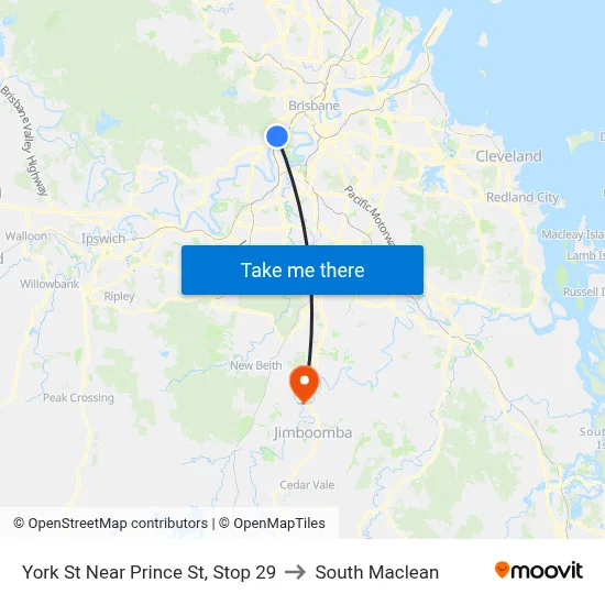 York St Near Prince St, Stop 29 to South Maclean map