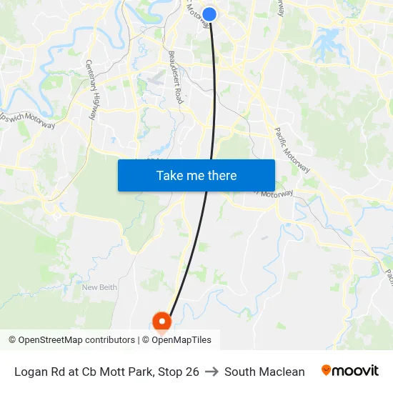 Logan Rd at Cb Mott Park, Stop 26 to South Maclean map