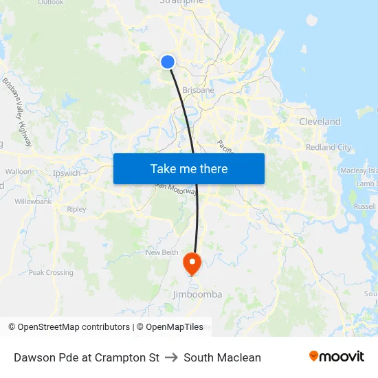 Dawson Pde at Crampton St to South Maclean map