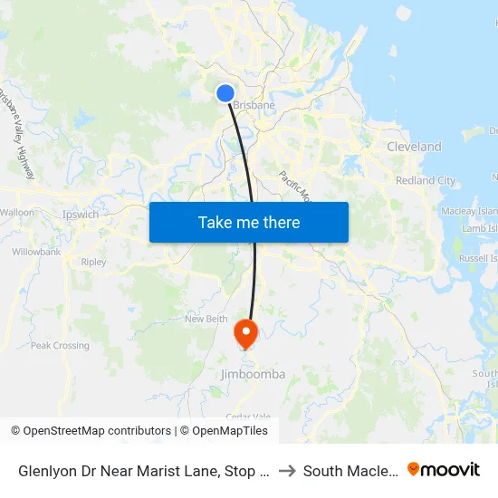 Glenlyon Dr Near Marist Lane, Stop 39c to South Maclean map