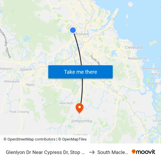 Glenlyon Dr Near Cypress Dr, Stop 39c to South Maclean map