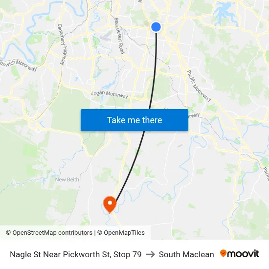 Nagle St Near Pickworth St, Stop 79 to South Maclean map