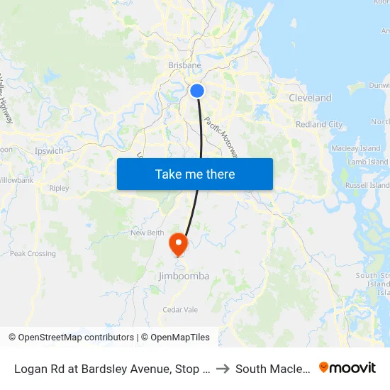 Logan Rd at Bardsley Avenue, Stop 20 to South Maclean map