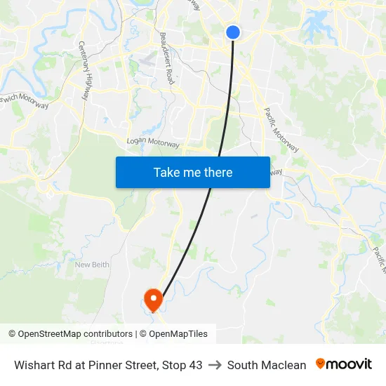 Wishart Rd at Pinner Street, Stop 43 to South Maclean map