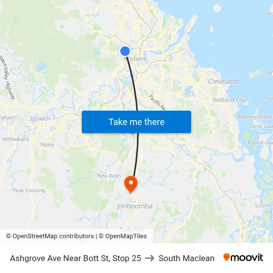 Ashgrove Ave Near Bott St, Stop 25 to South Maclean map