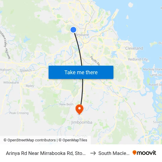 Arinya Rd Near Mirrabooka Rd, Stop 39 to South Maclean map