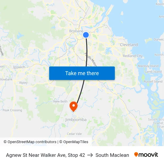 Agnew St Near Walker Ave, Stop 42 to South Maclean map