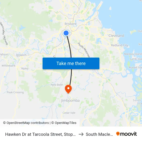 Hawken Dr at Tarcoola Street, Stop 27 to South Maclean map
