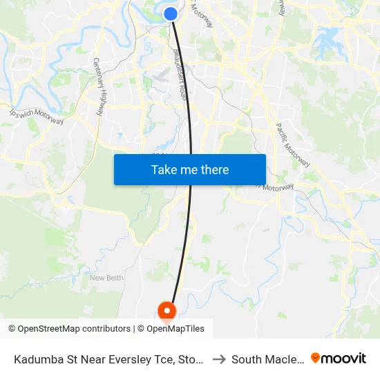 Kadumba St Near Eversley Tce, Stop 23 to South Maclean map