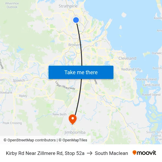 Kirby Rd Near Zillmere Rd, Stop 52a to South Maclean map