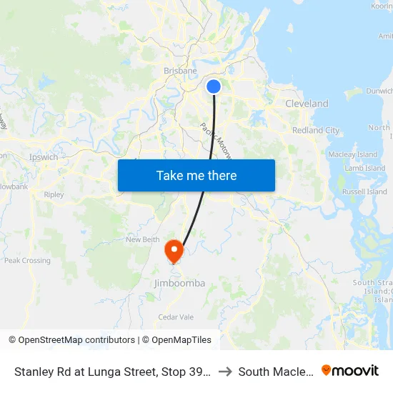 Stanley Rd at Lunga Street, Stop 39/40 to South Maclean map