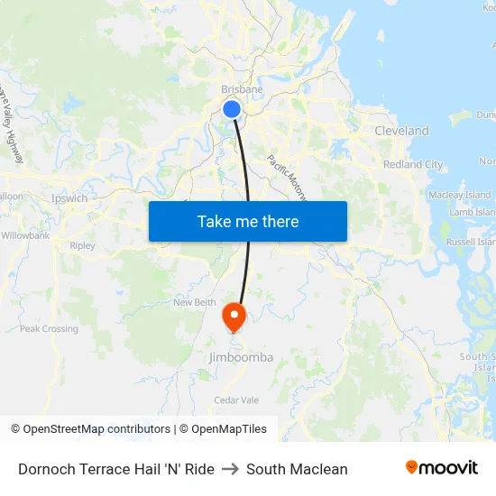 Dornoch Terrace Hail 'N' Ride to South Maclean map