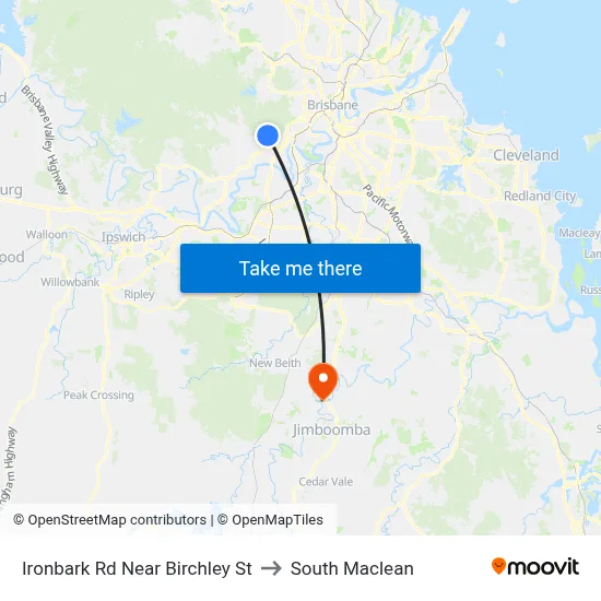 Ironbark Rd Near Birchley St to South Maclean map