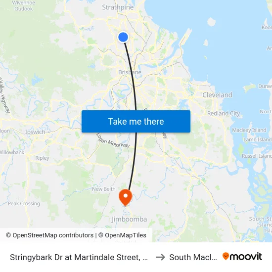 Stringybark Dr at Martindale Street, Stop 47 to South Maclean map