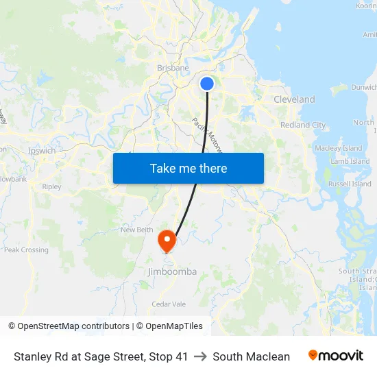 Stanley Rd at Sage Street, Stop 41 to South Maclean map