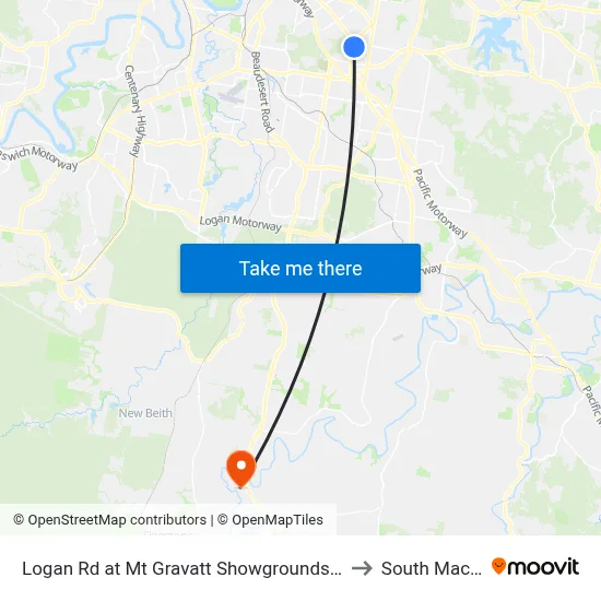Logan Rd at Mt Gravatt Showgrounds, Stop 38a to South Maclean map