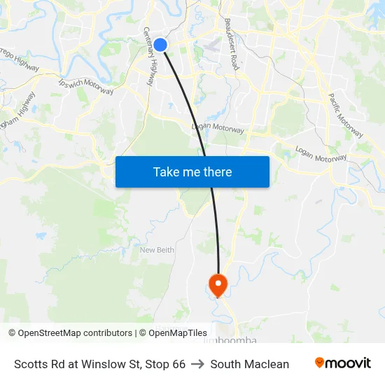 Scotts Rd at Winslow St, Stop 66 to South Maclean map