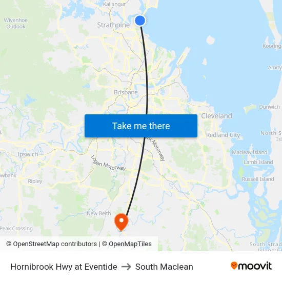 Hornibrook Hwy at Eventide to South Maclean map