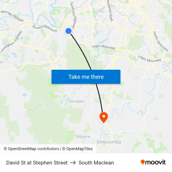 David St at Stephen Street to South Maclean map