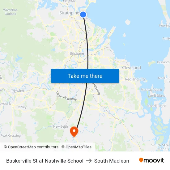 Baskerville St at Nashville School to South Maclean map