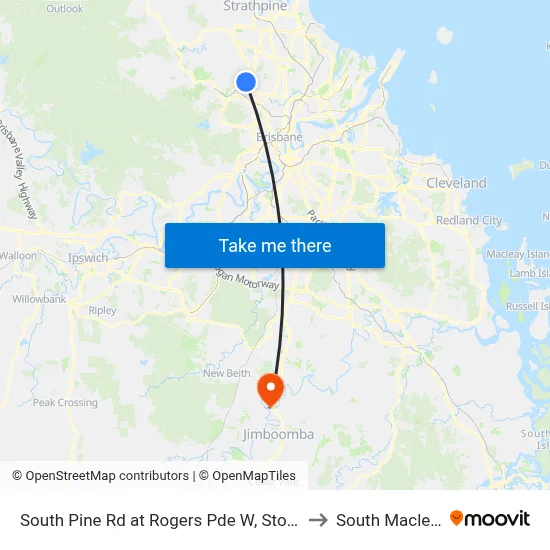 South Pine Rd at Rogers Pde W, Stop 44 to South Maclean map