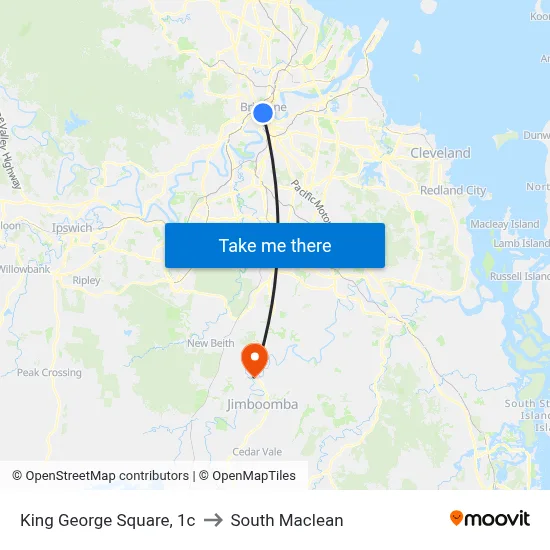 King George Square, 1c to South Maclean map
