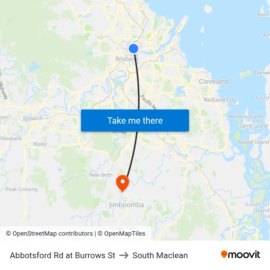 Abbotsford Rd at Burrows St to South Maclean map