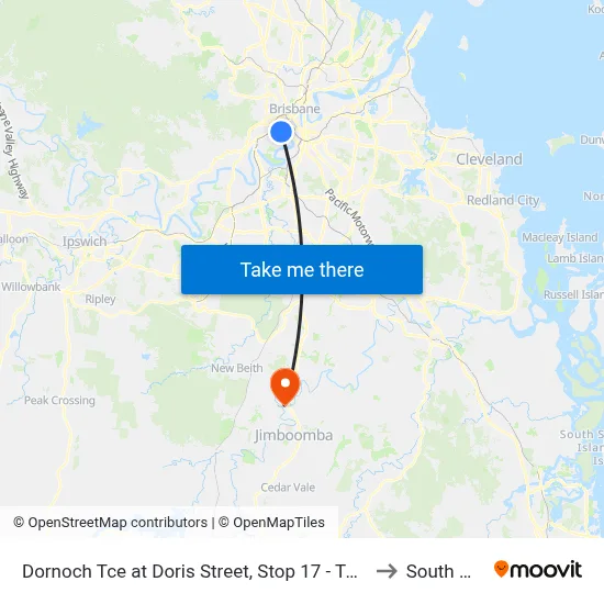 Dornoch Tce at Doris Street, Stop 17 - Temp Closure From 13 July to South Maclean map