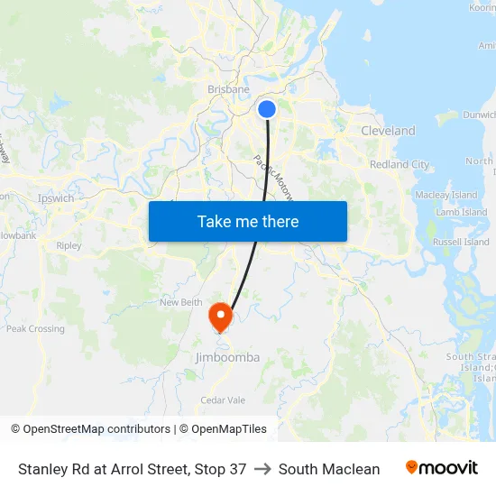 Stanley Rd at Arrol Street, Stop 37 to South Maclean map