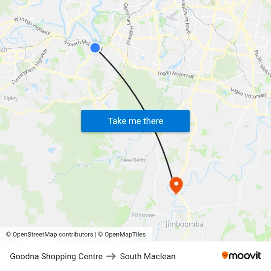 Goodna Shopping Centre to South Maclean map