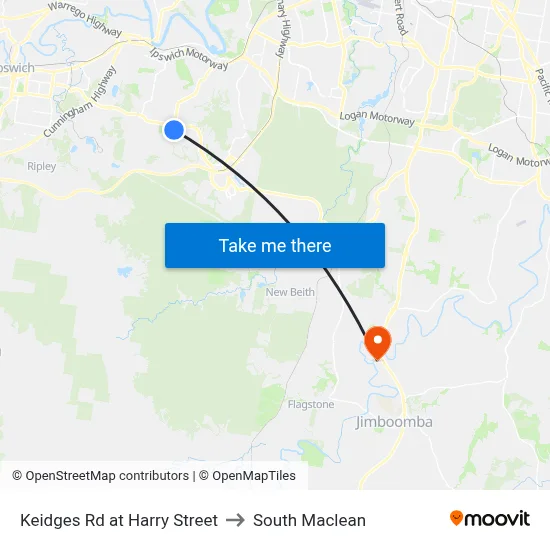 Keidges Rd at Harry Street to South Maclean map