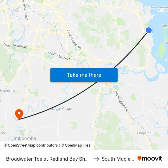 Broadwater Tce at Redland Bay Shops to South Maclean map