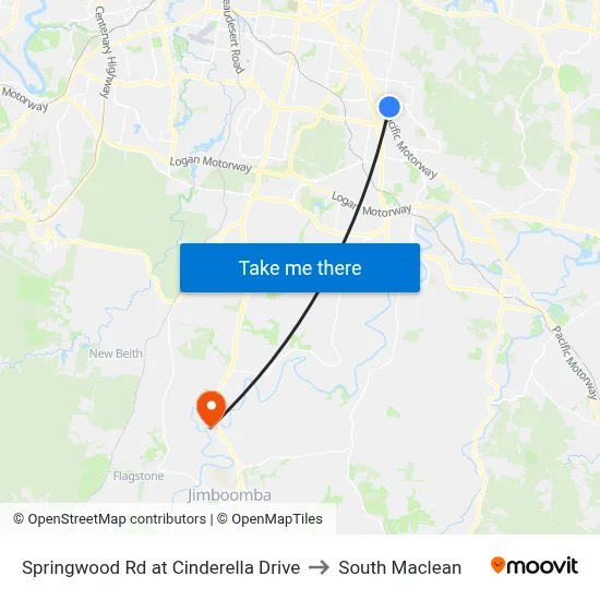 Springwood Rd at Cinderella Drive to South Maclean map